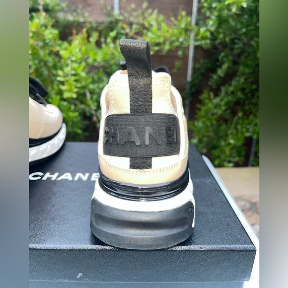 CHANEL Calfskin velvet trainers suede calfskin tpu sneaker G35617 Y53646 CC LOGO - Picture 14 of 16